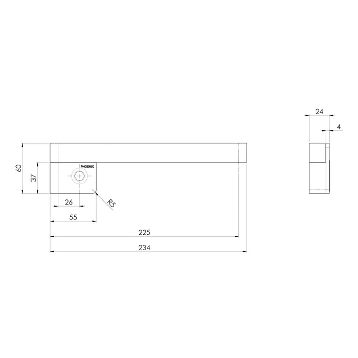 Designer Swivel Bath Outlet 230mm Square