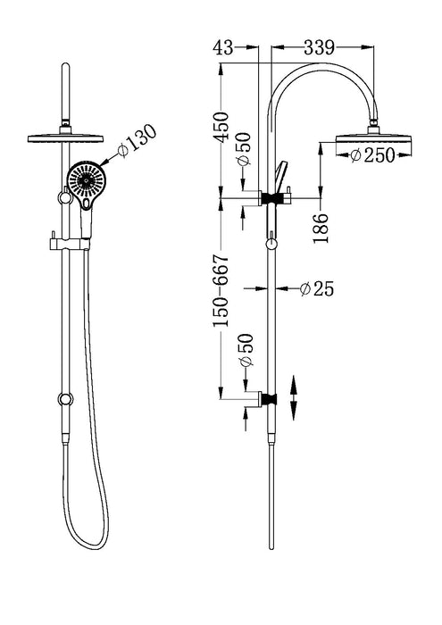 Opal Twin Shower