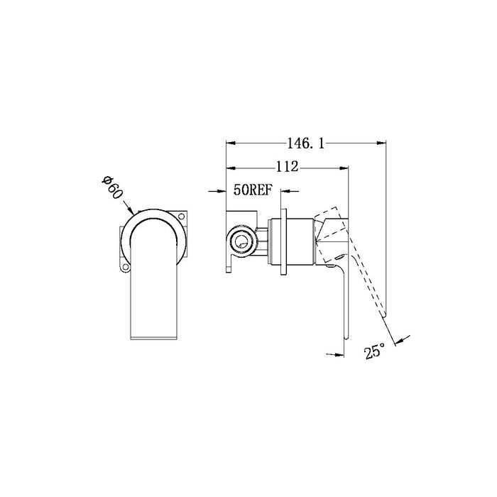 Bianca Shower Mixer with 60mm Plate