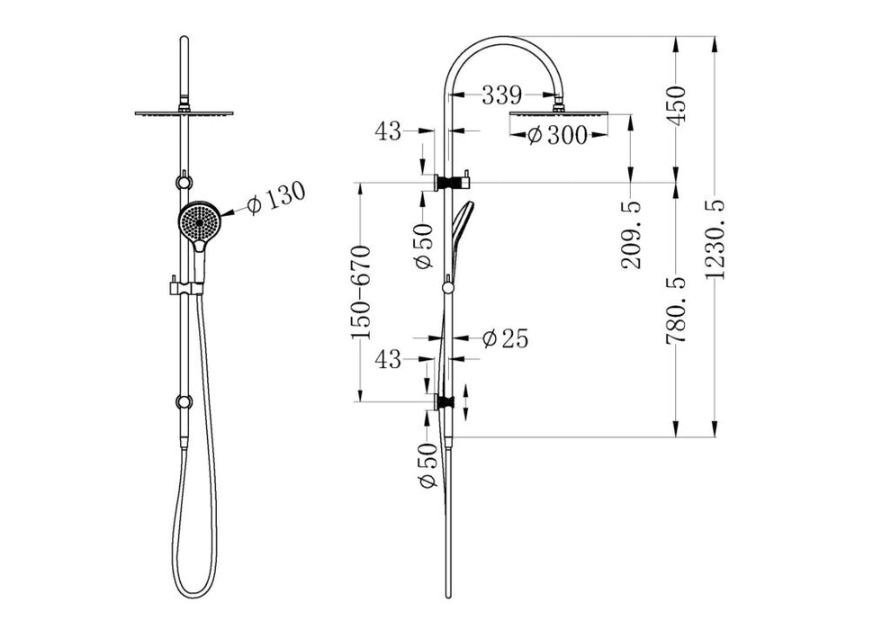 Opal Twin Shower with Air Shower II